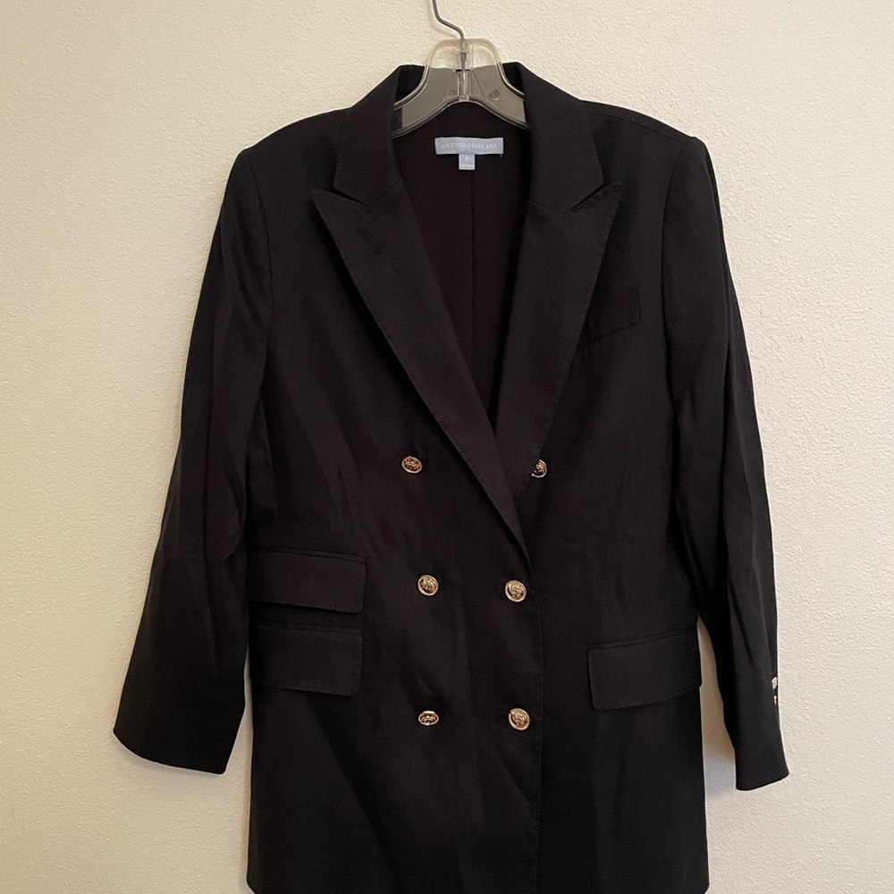 Antonio Melani Women’s Double Breasted Blazer Size 8‎ Black